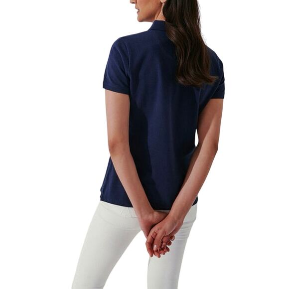 Talbots Ocean Classic Polo Shirt Navy Women's Petite Size LP - Picture 7 of 12